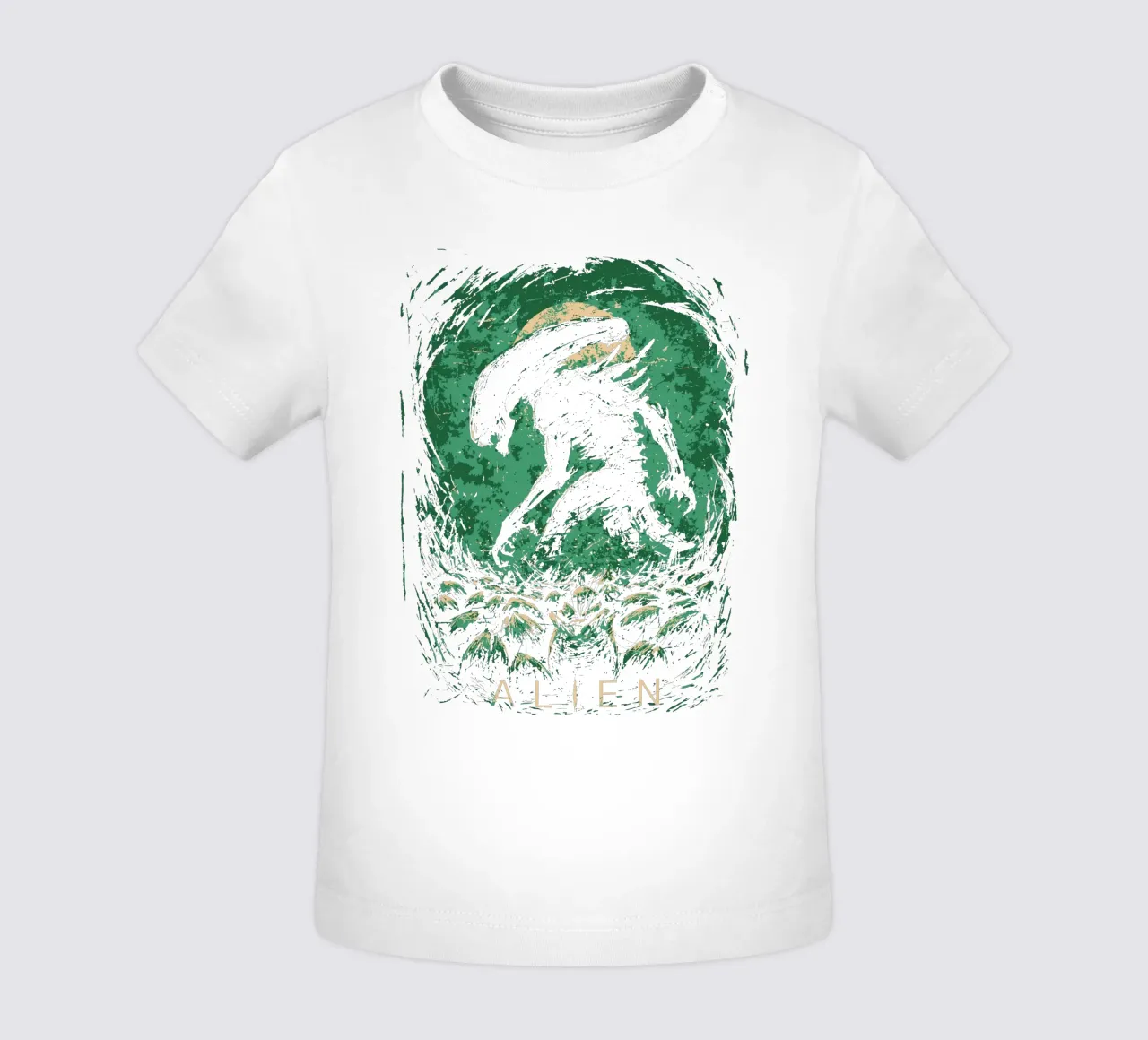 Design artistico alieno maglietta neonato da nirwanaart