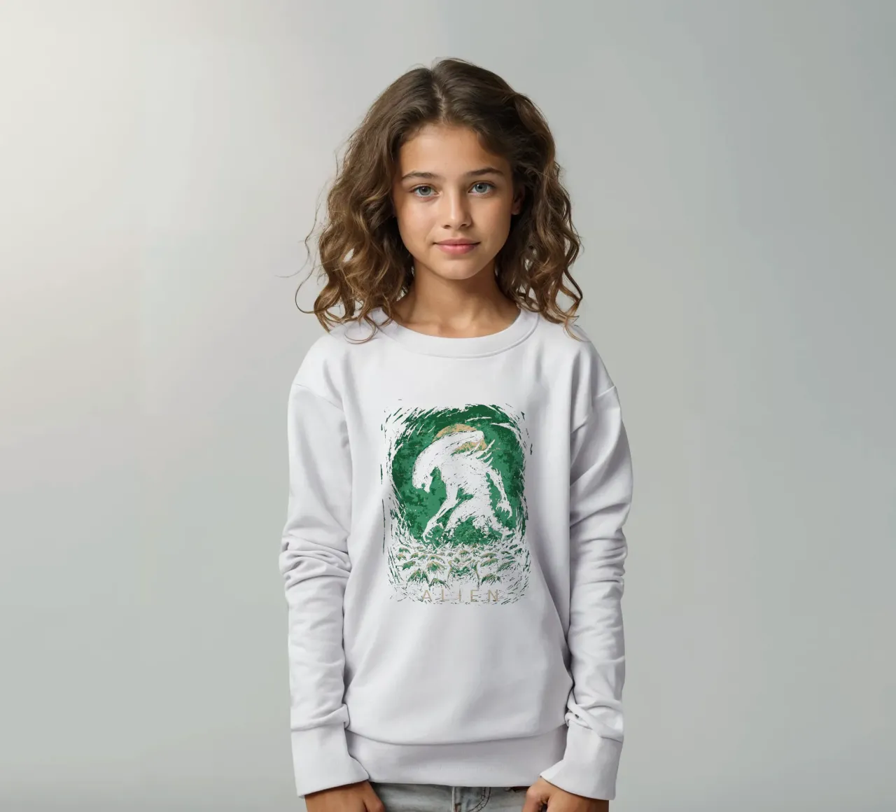 Design artistico alieno felpa bambino da nirwanaart
