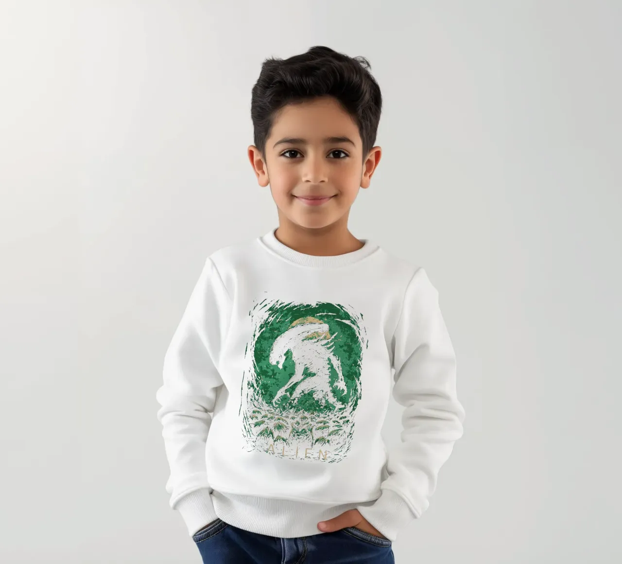 Design artistico alieno felpa bambino da nirwanaart