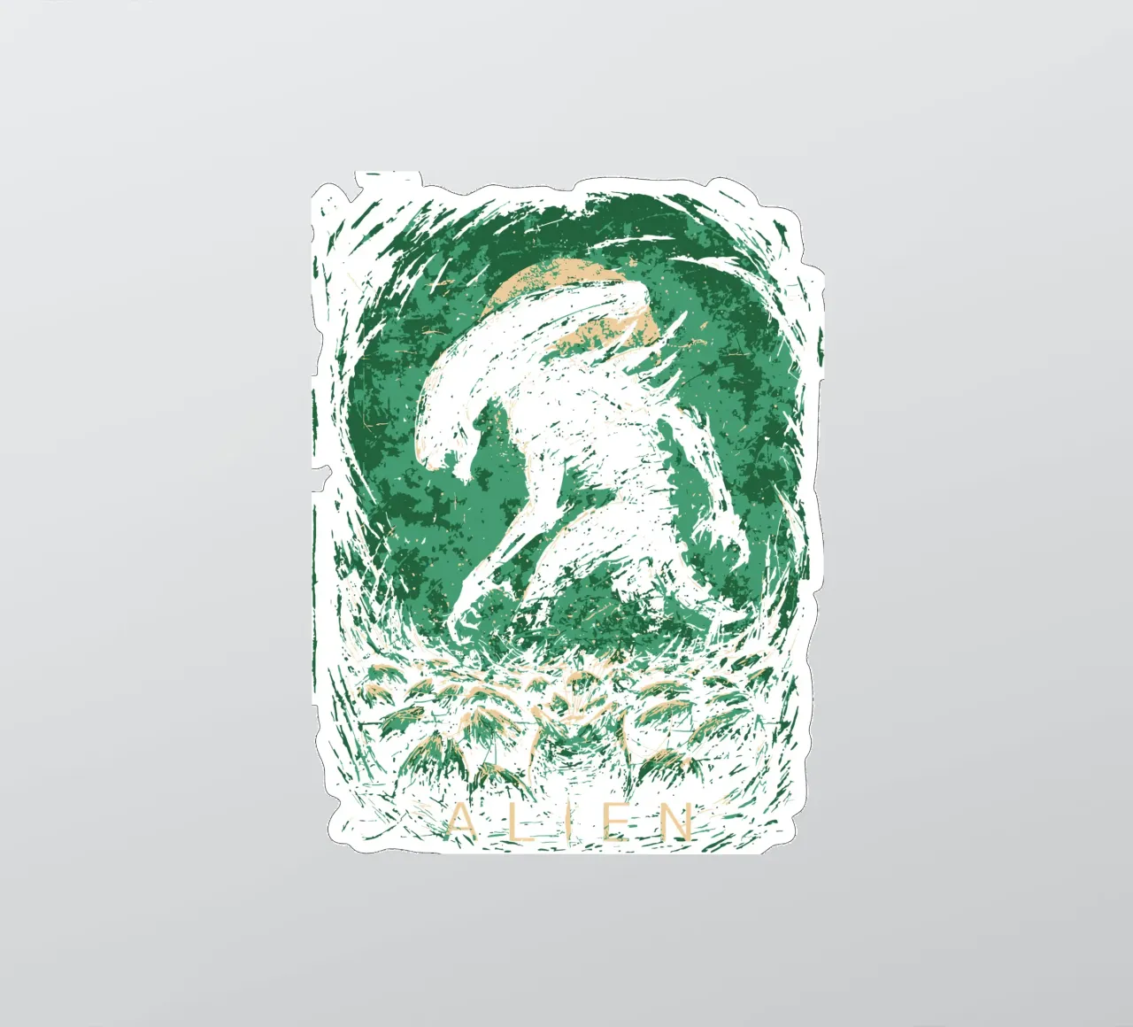 Alien Art Design sticker by nirwanaart