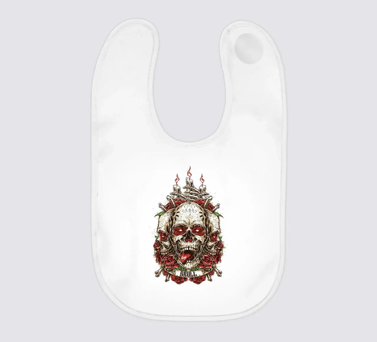Skull Head Art Design baby bib by nirwanaart