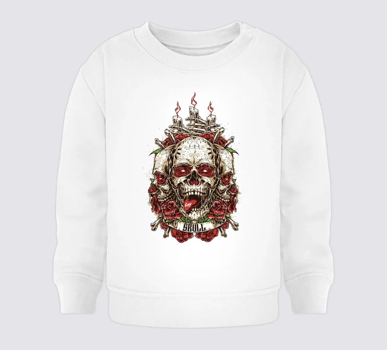 Testa di teschio Art Design felpa neonato da nirwanaart