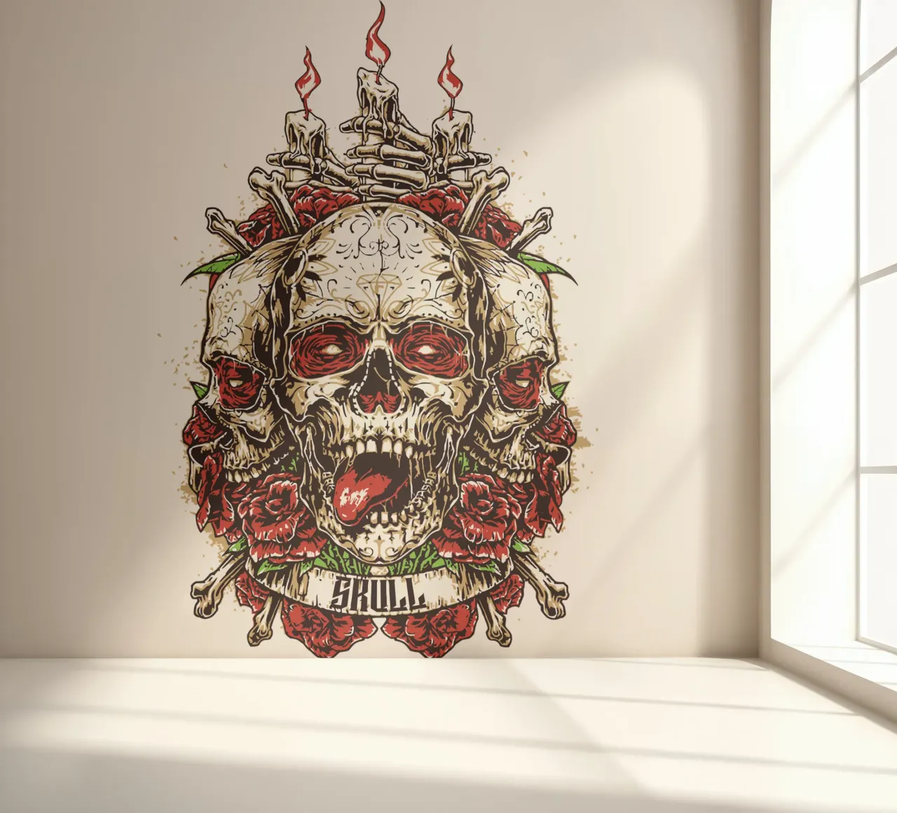 Skull Head Art Design photo wallpaper by nirwanaart