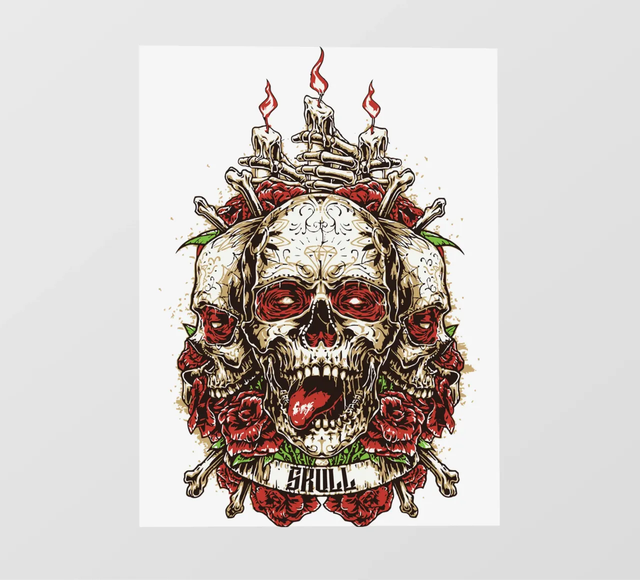 Skull Head Art Design photo wallpaper by nirwanaart
