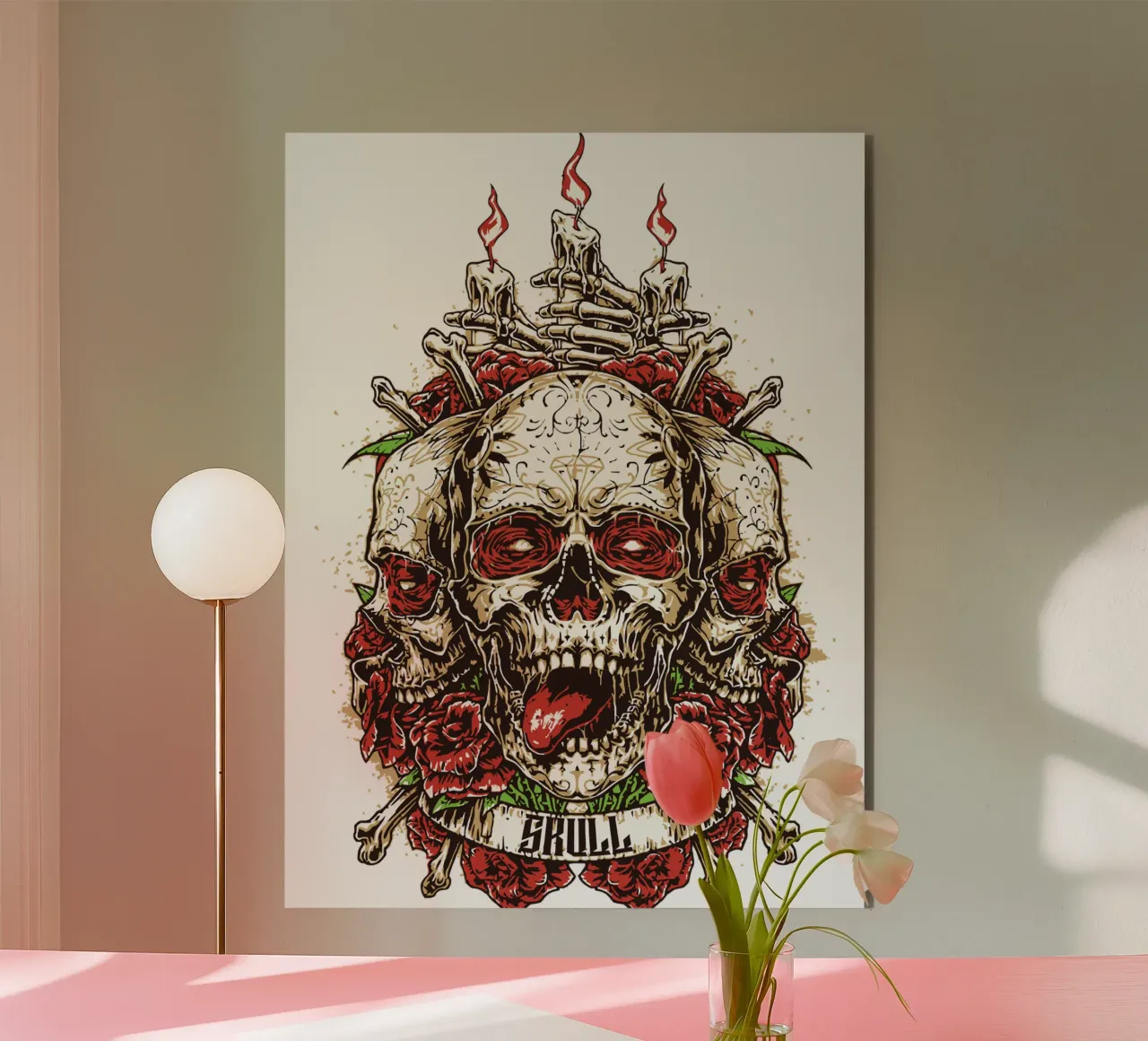 Skull Head Art Design forex plate by nirwanaart