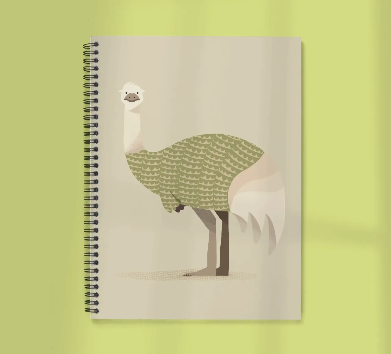 Whimsical Emu spiral notebook by The Printed Sparrow
