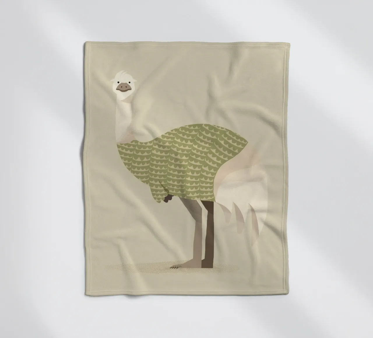 Emu stravagante coperta in pile da The Printed Sparrow