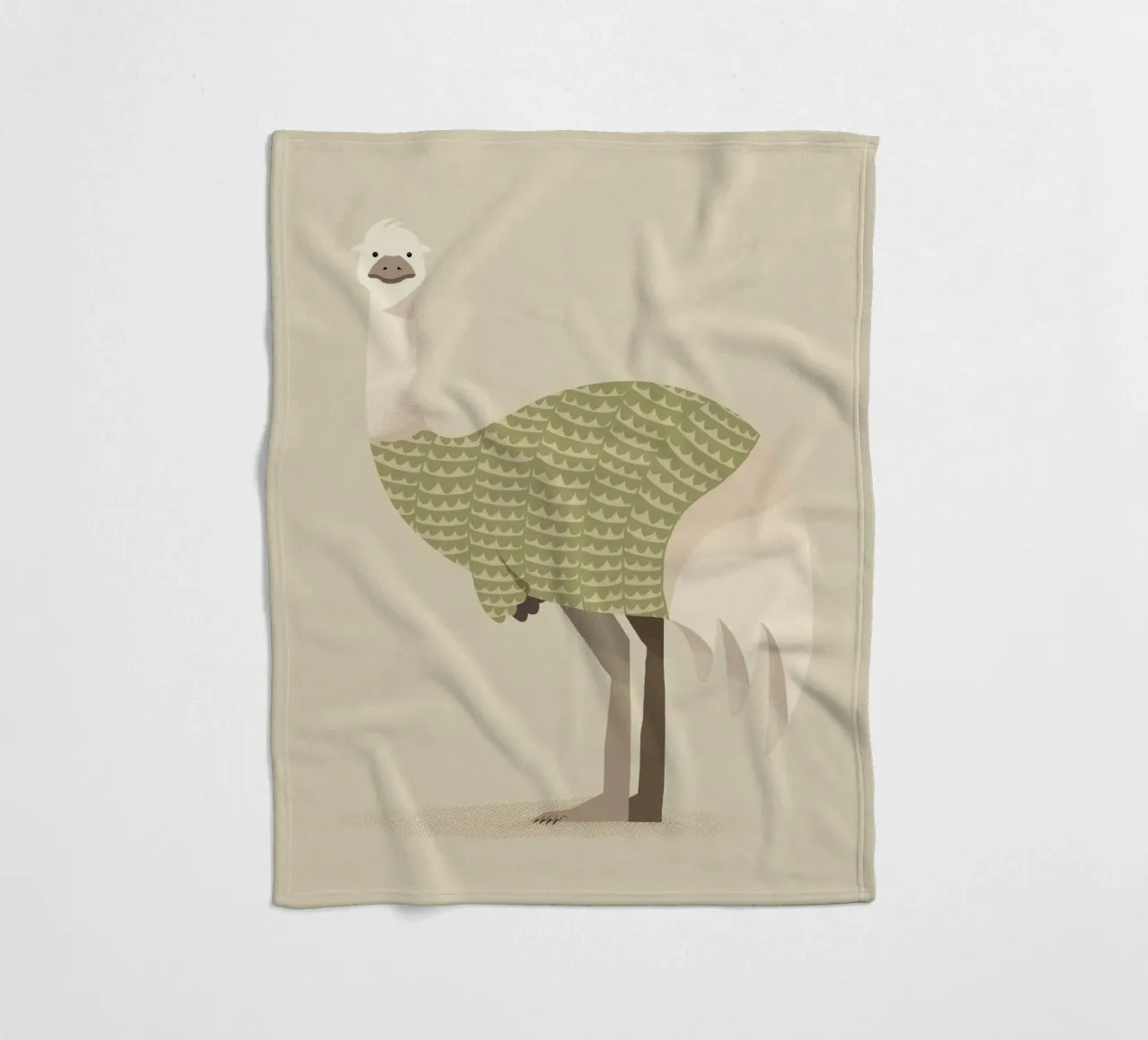 Emu stravagante coperta in pile da The Printed Sparrow