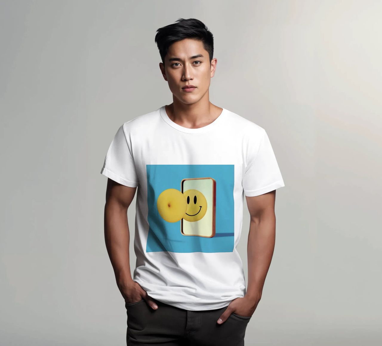 Smiley from Behind t-shirt da suckertom
