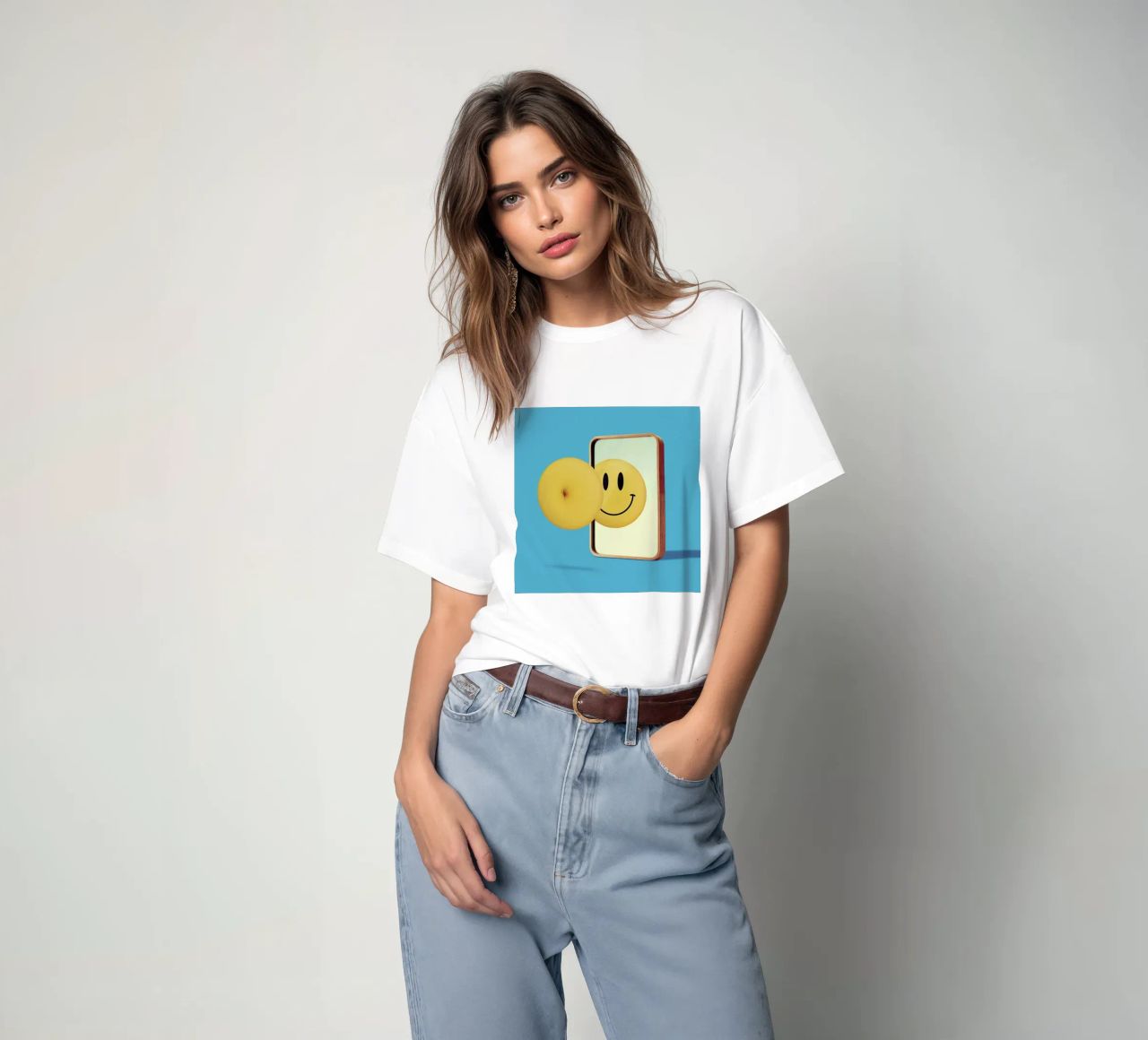 Smiley from Behind t-shirt da suckertom