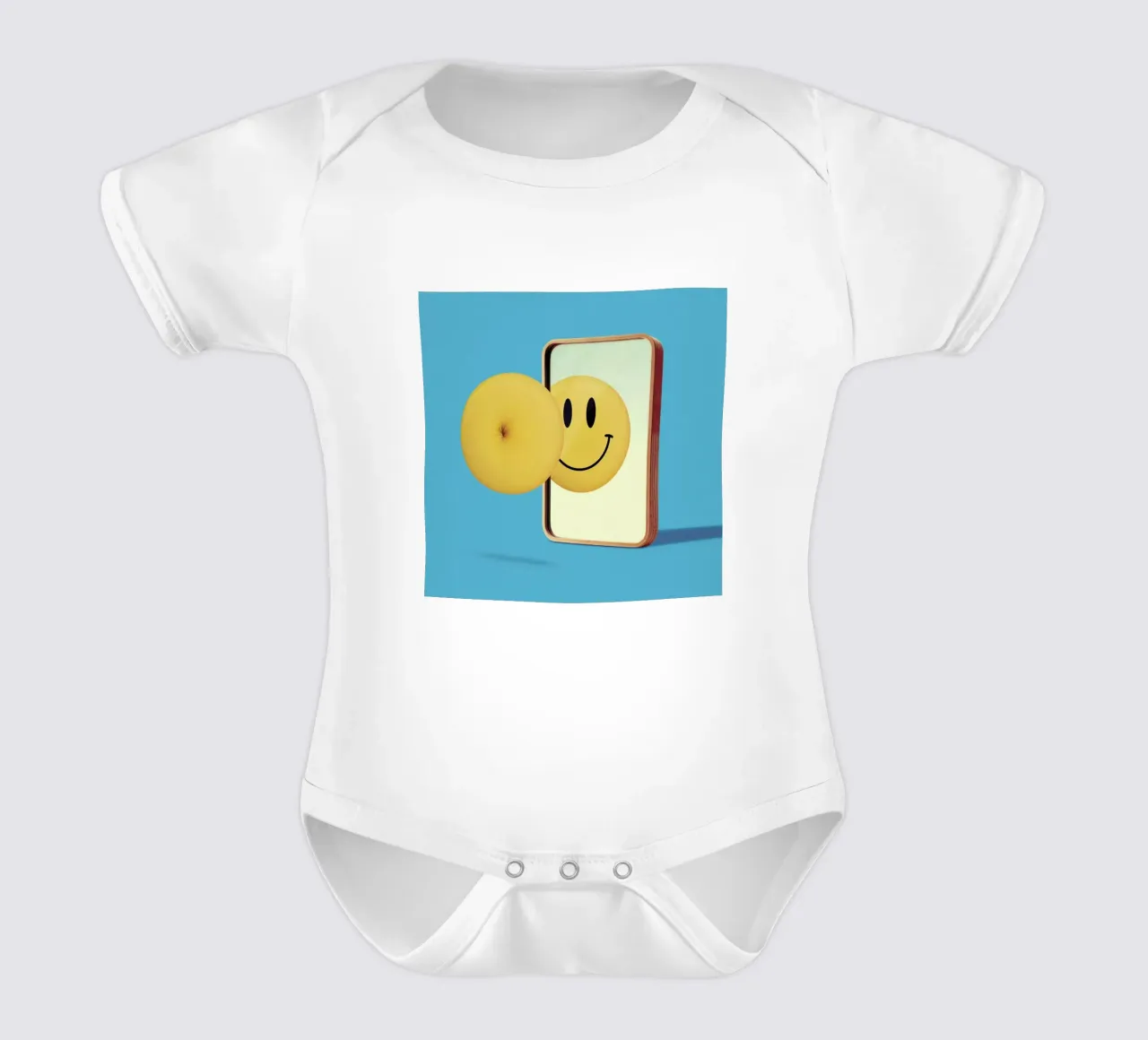 Smiley from Behind body neonato maniche corte da suckertom