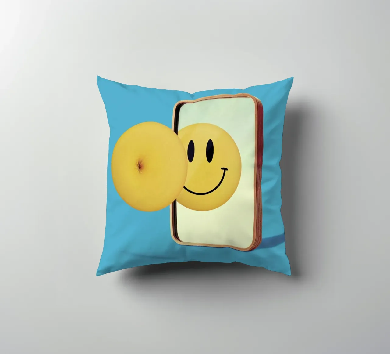Smiley from Behind cuscino da suckertom