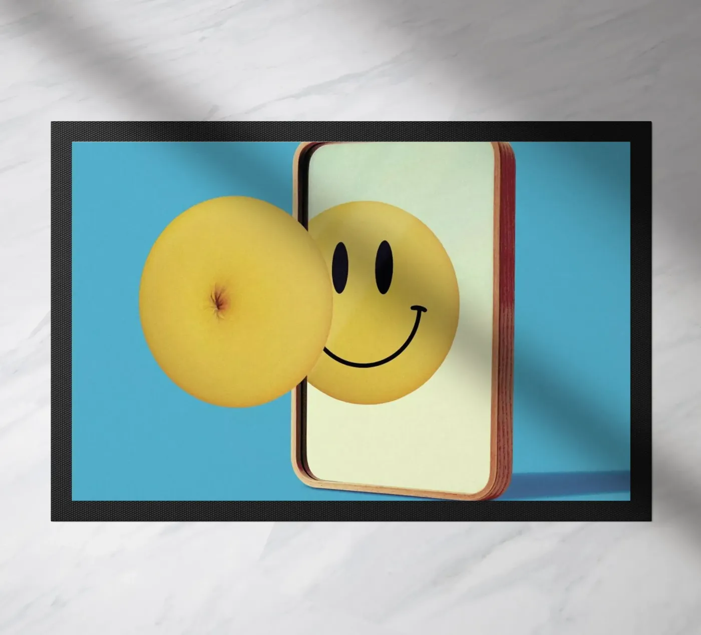 Smiley from Behind doormat by suckertom