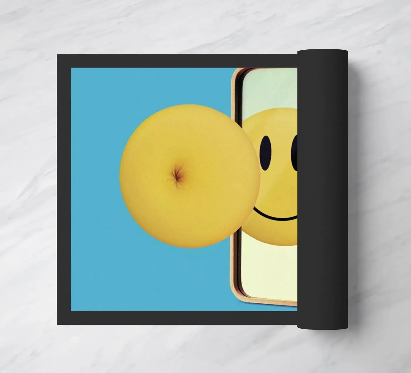 Smiley from Behind doormat by suckertom