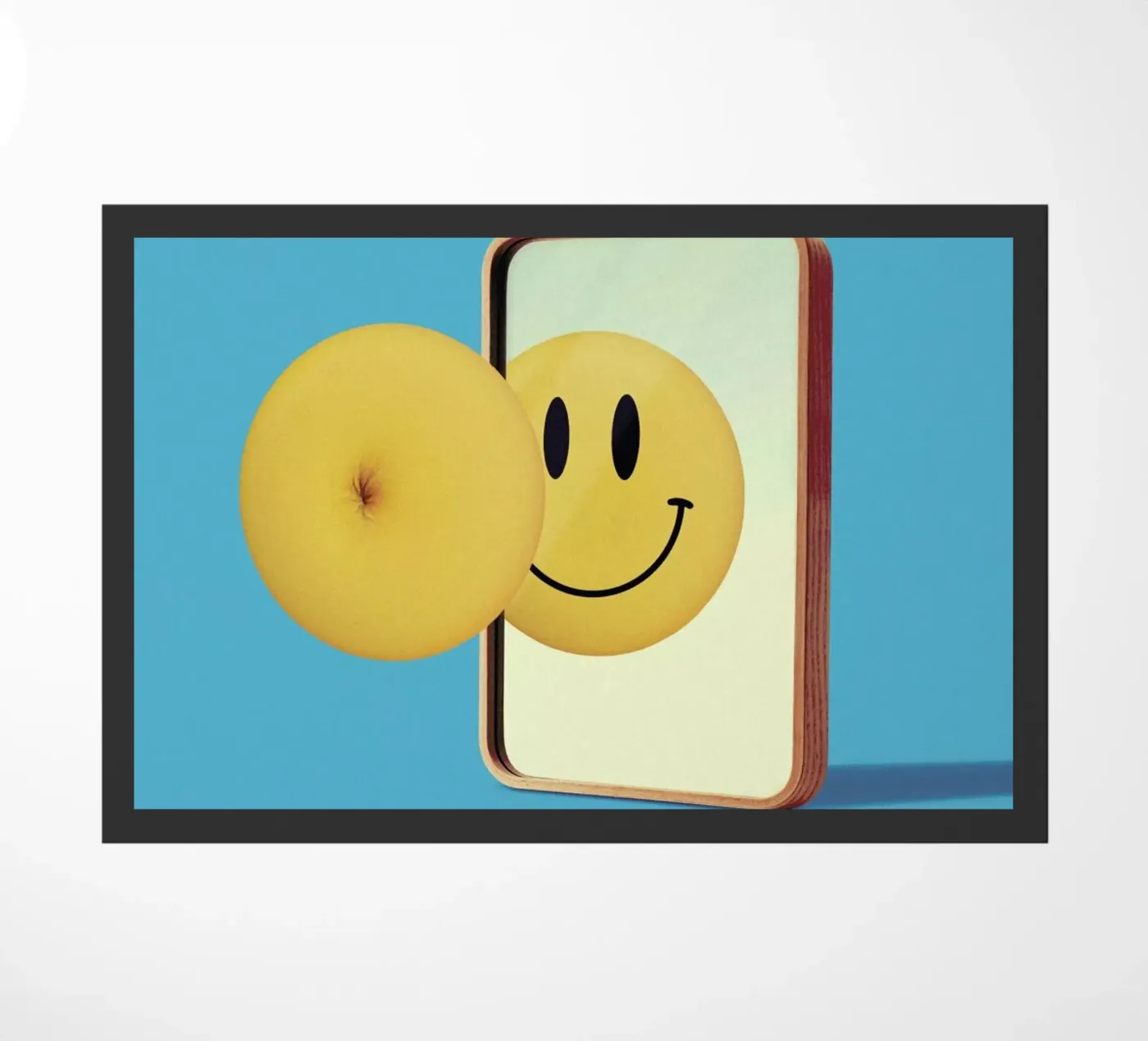 Smiley from Behind doormat by suckertom