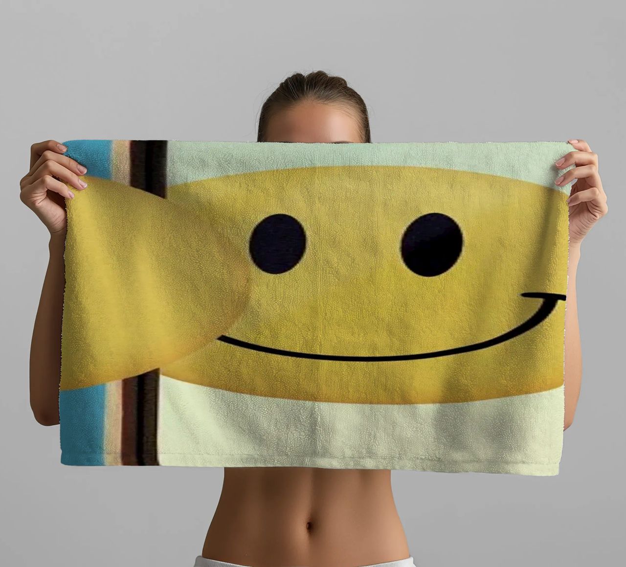 Smiley from Behind towel by suckertom