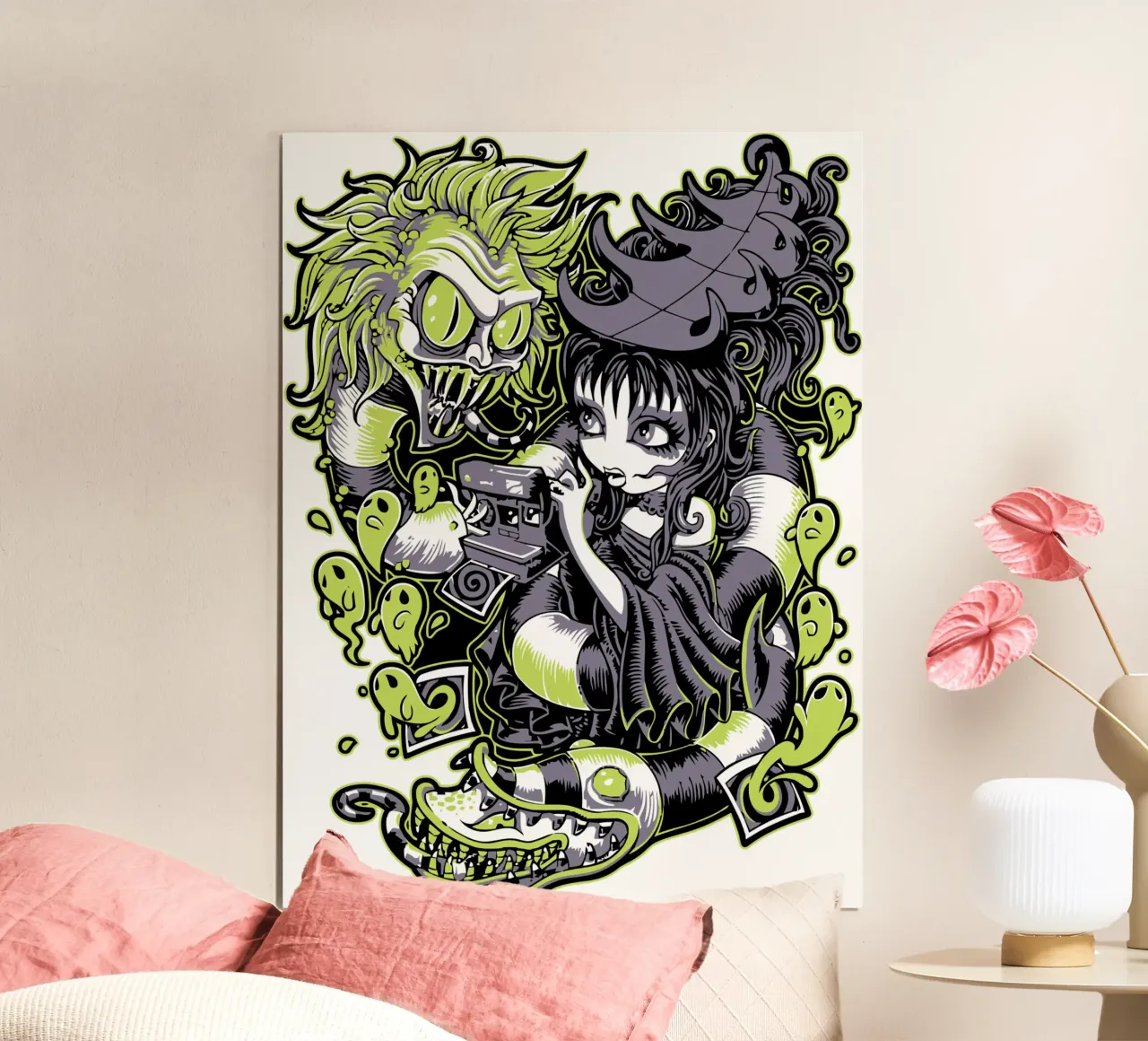 Design dell'arte delle streghe poster con telaio in plastica da nirwanaart