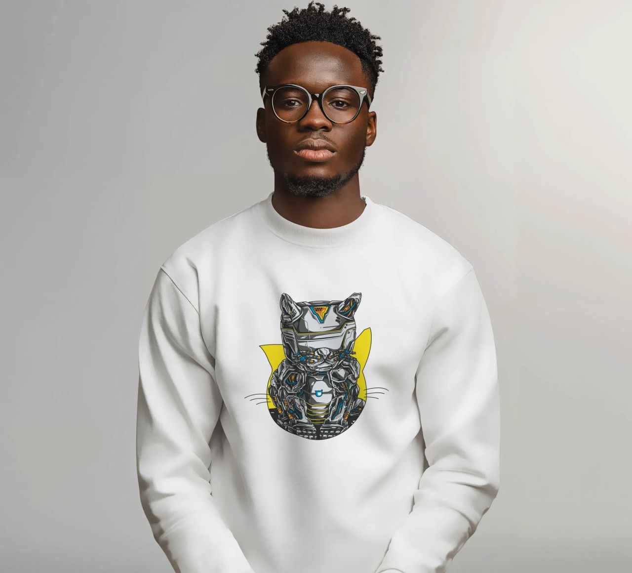 Robo Cat Art Design felpa da nirwanaart