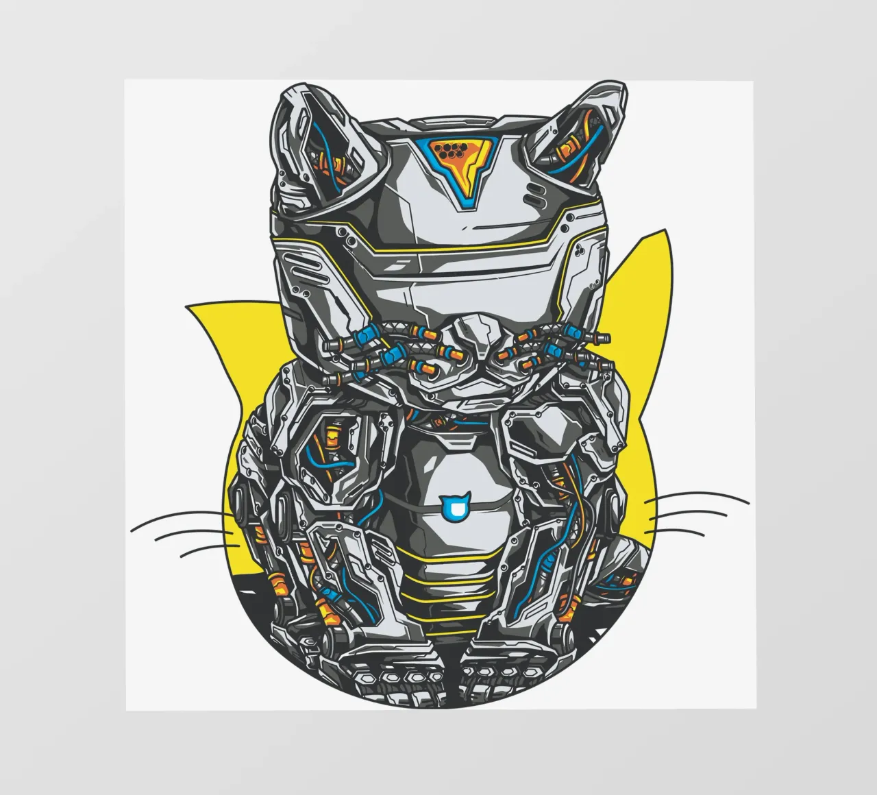Robo Cat Art Design pellicola backlit da nirwanaart