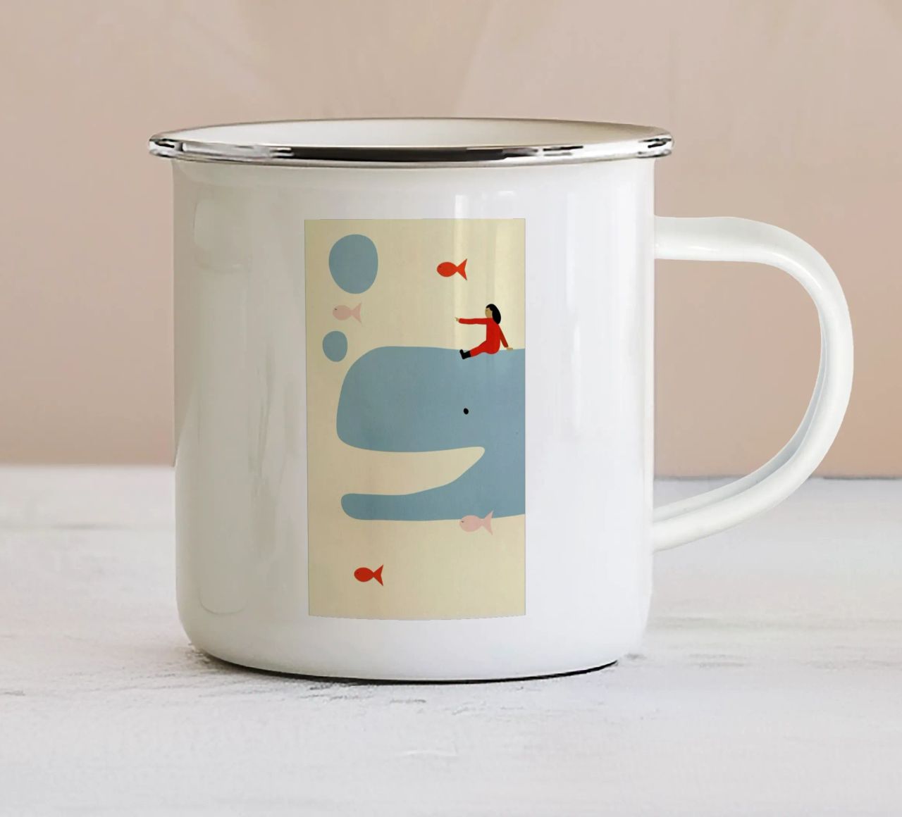 An Ocean Adventure tazza in smalto da Little Flourishes