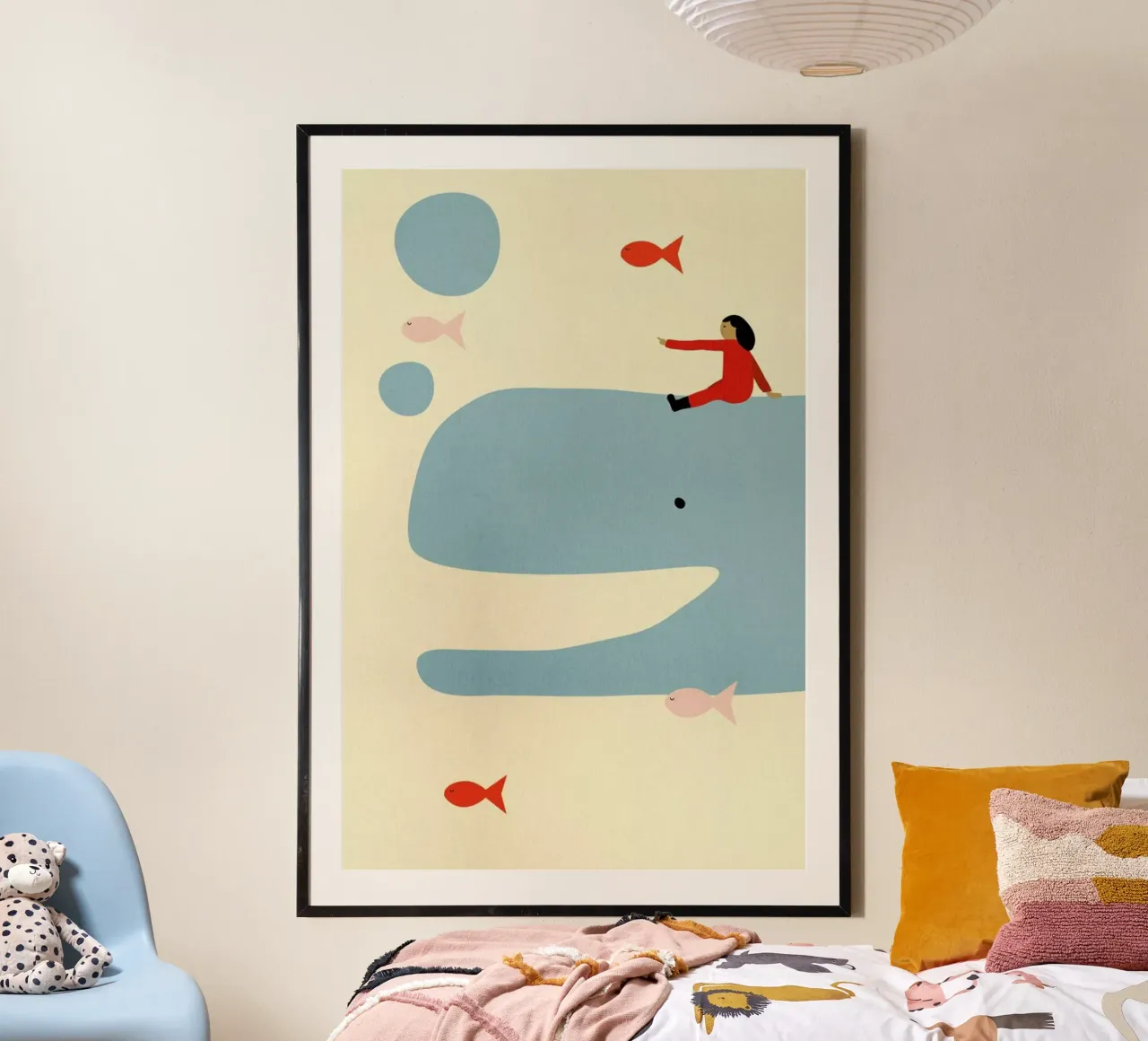An Ocean Adventure poster con telaio in plastica da Little Flourishes