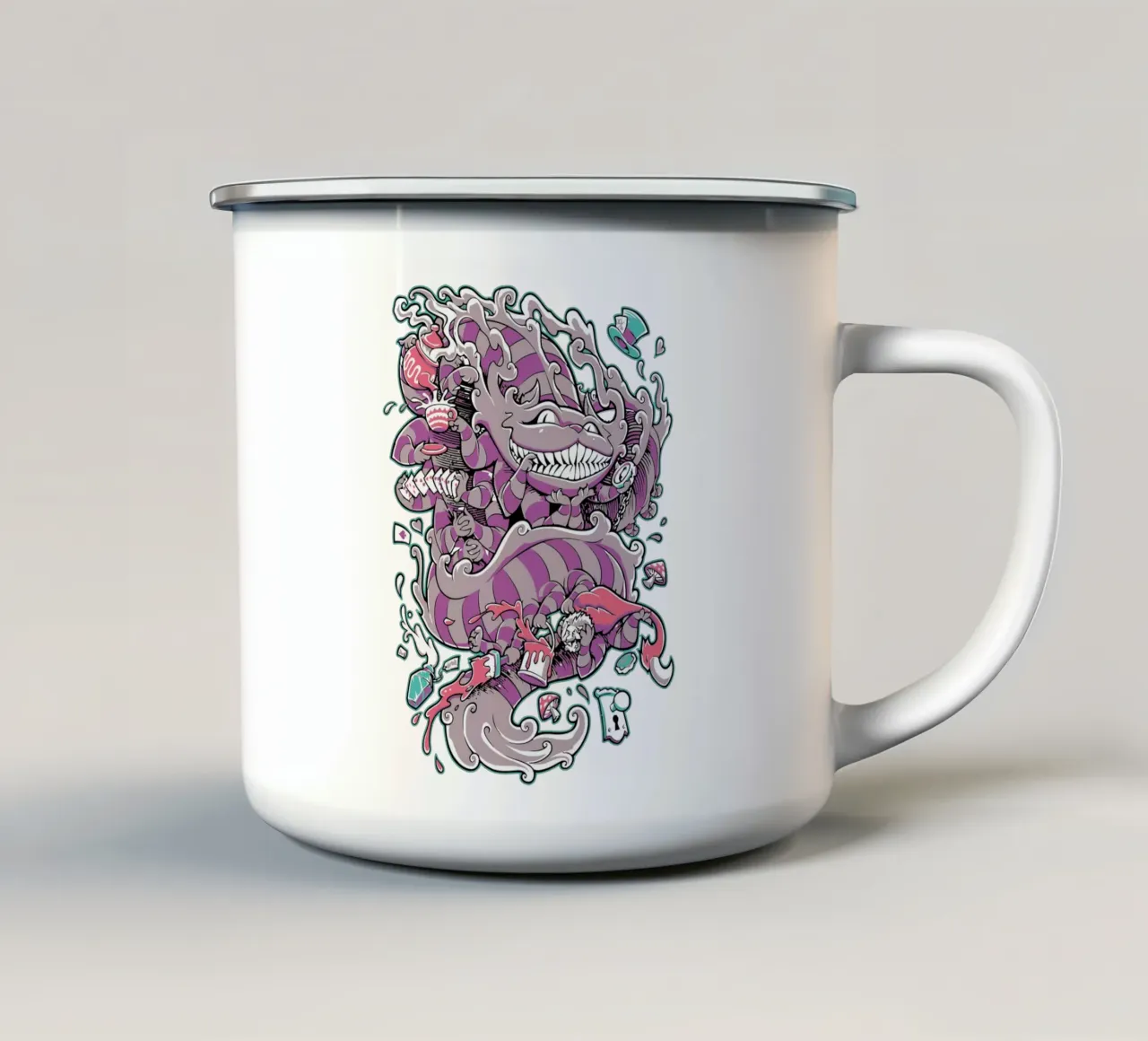 Design dell'arte del serpente tazza in smalto da nirwanaart