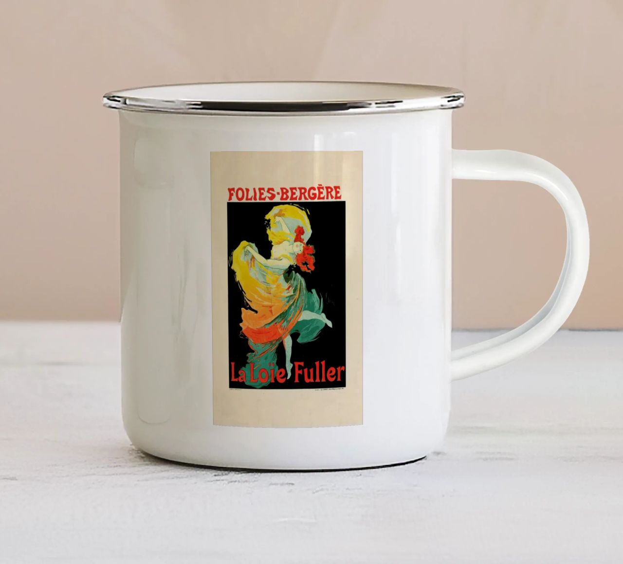 Folies-Berg - Jules Chéret tazza in smalto da Artokoloro Quint Lox Ltd