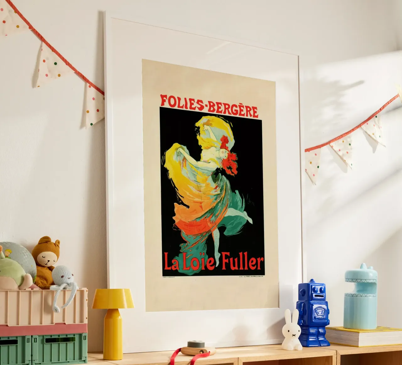 Folies-Berg - Jules Chéret poster con telaio in alluminio da Artokoloro Quint Lox Ltd