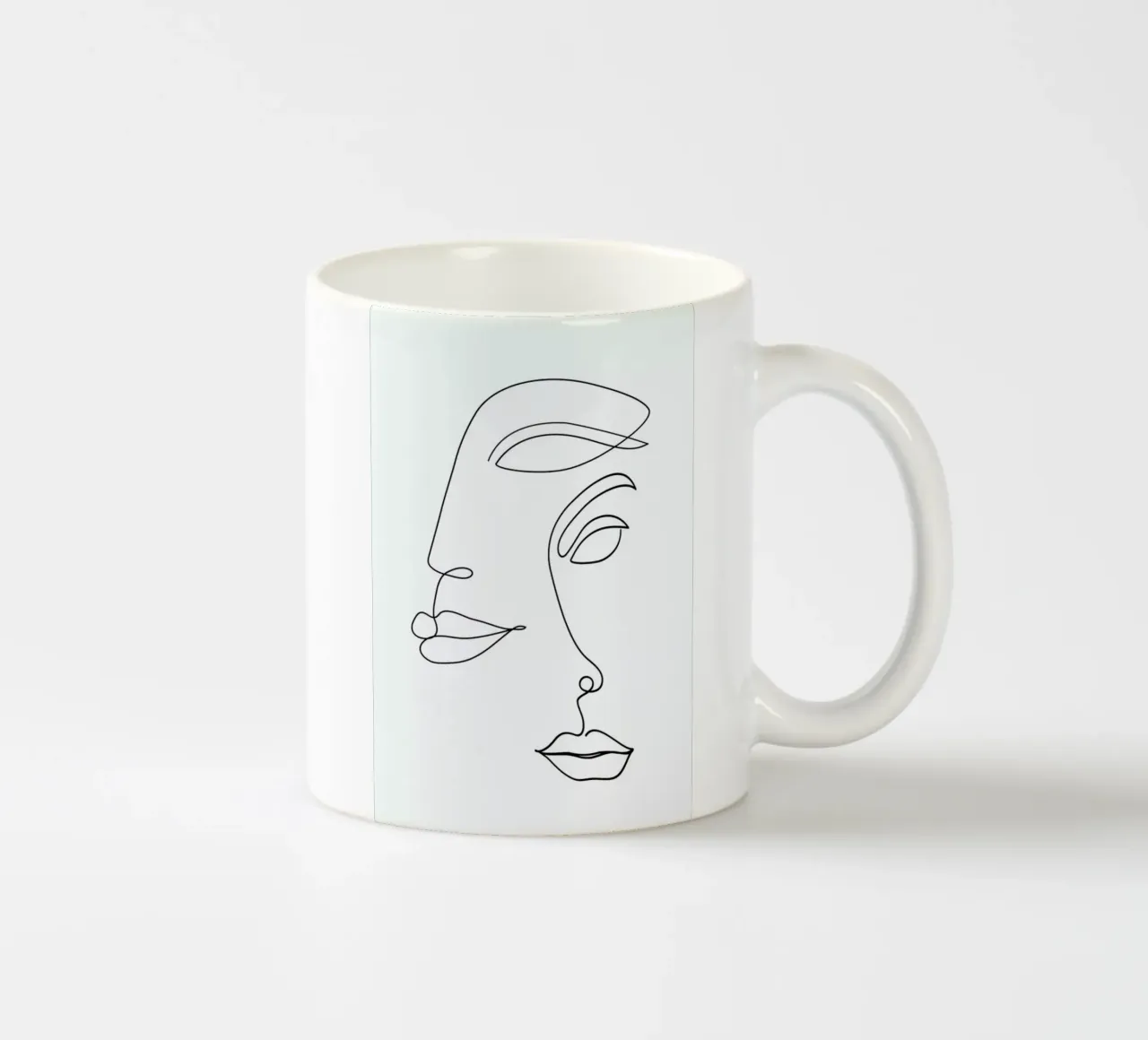 Two Faced Keramik Tasse von Honeymoon Hotel