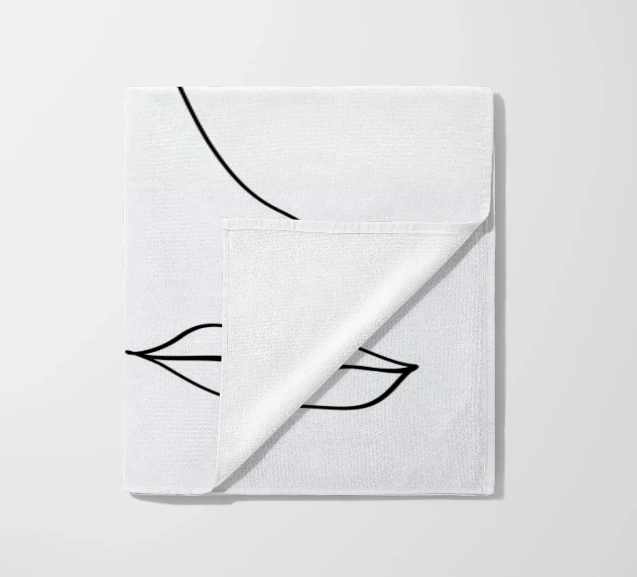 Two Faced beach towel by Honeymoon Hotel