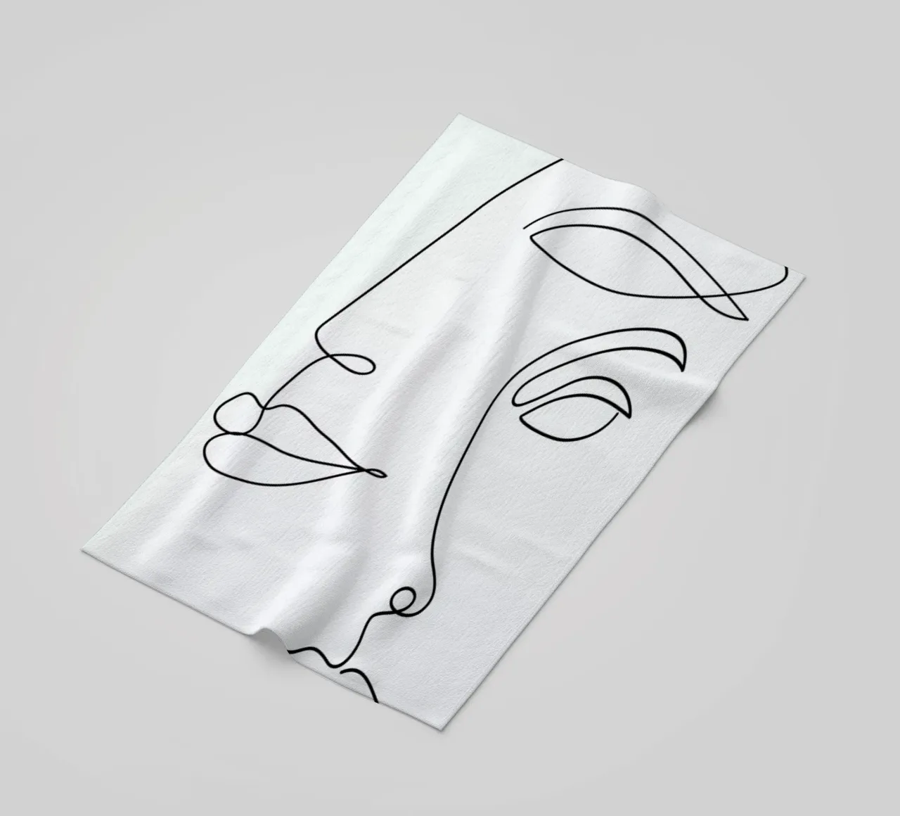 Two Faced beach towel by Honeymoon Hotel