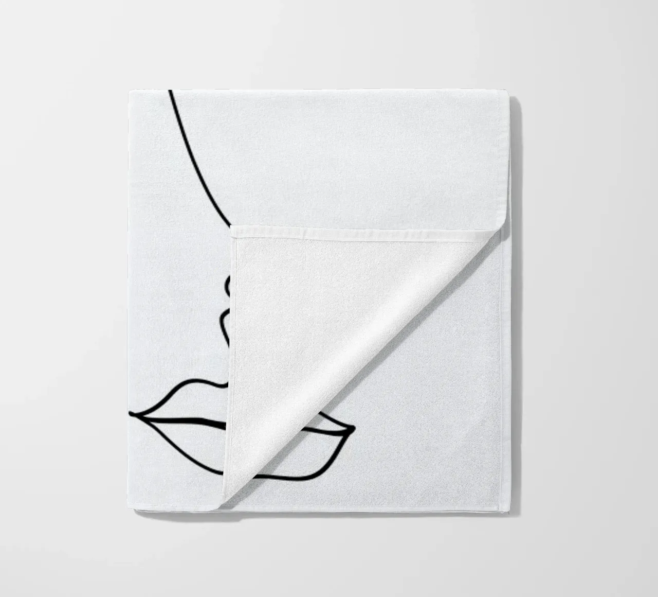 Two Faced beach towel by Honeymoon Hotel