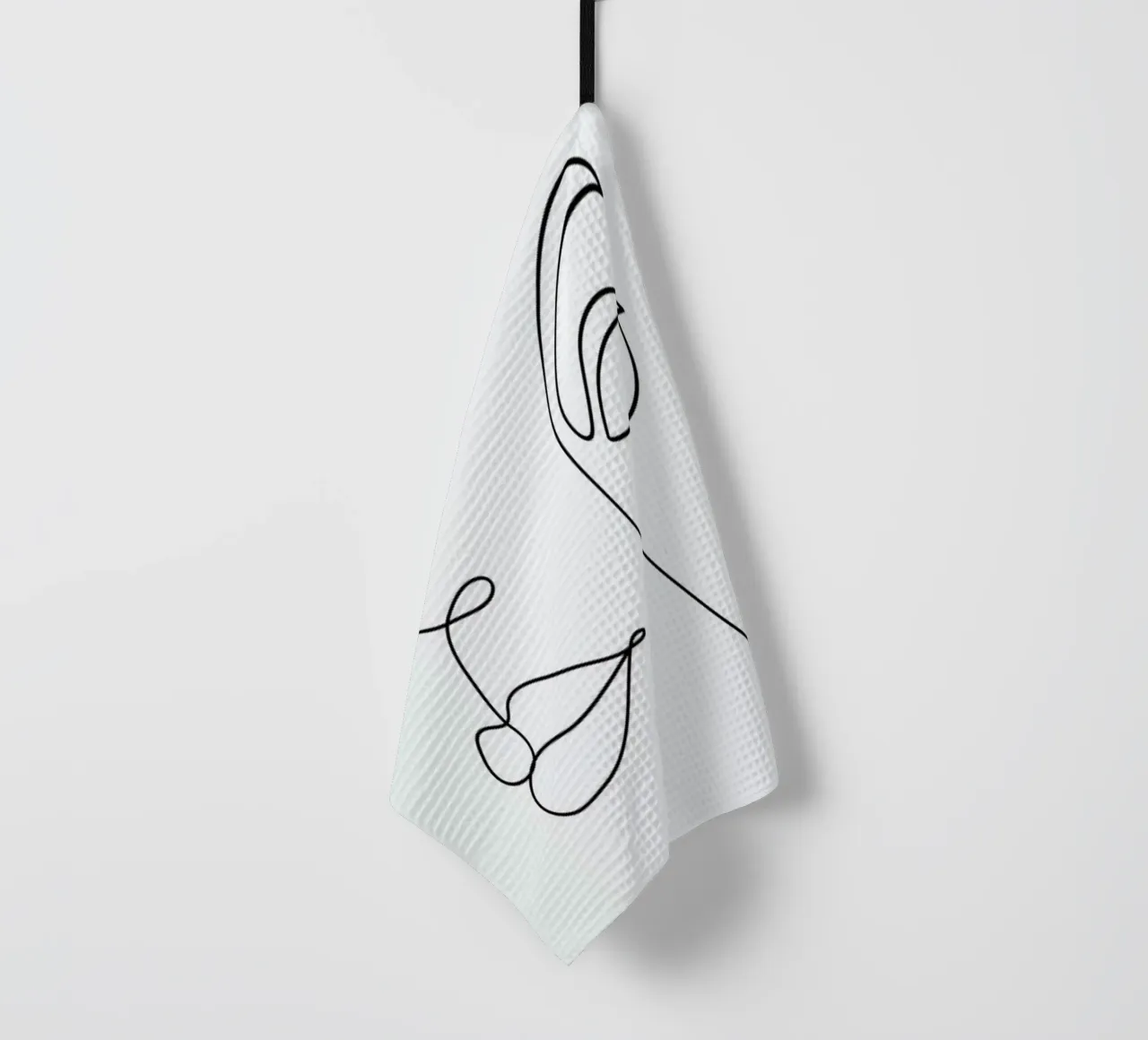 Two Faced tea towel by Honeymoon Hotel