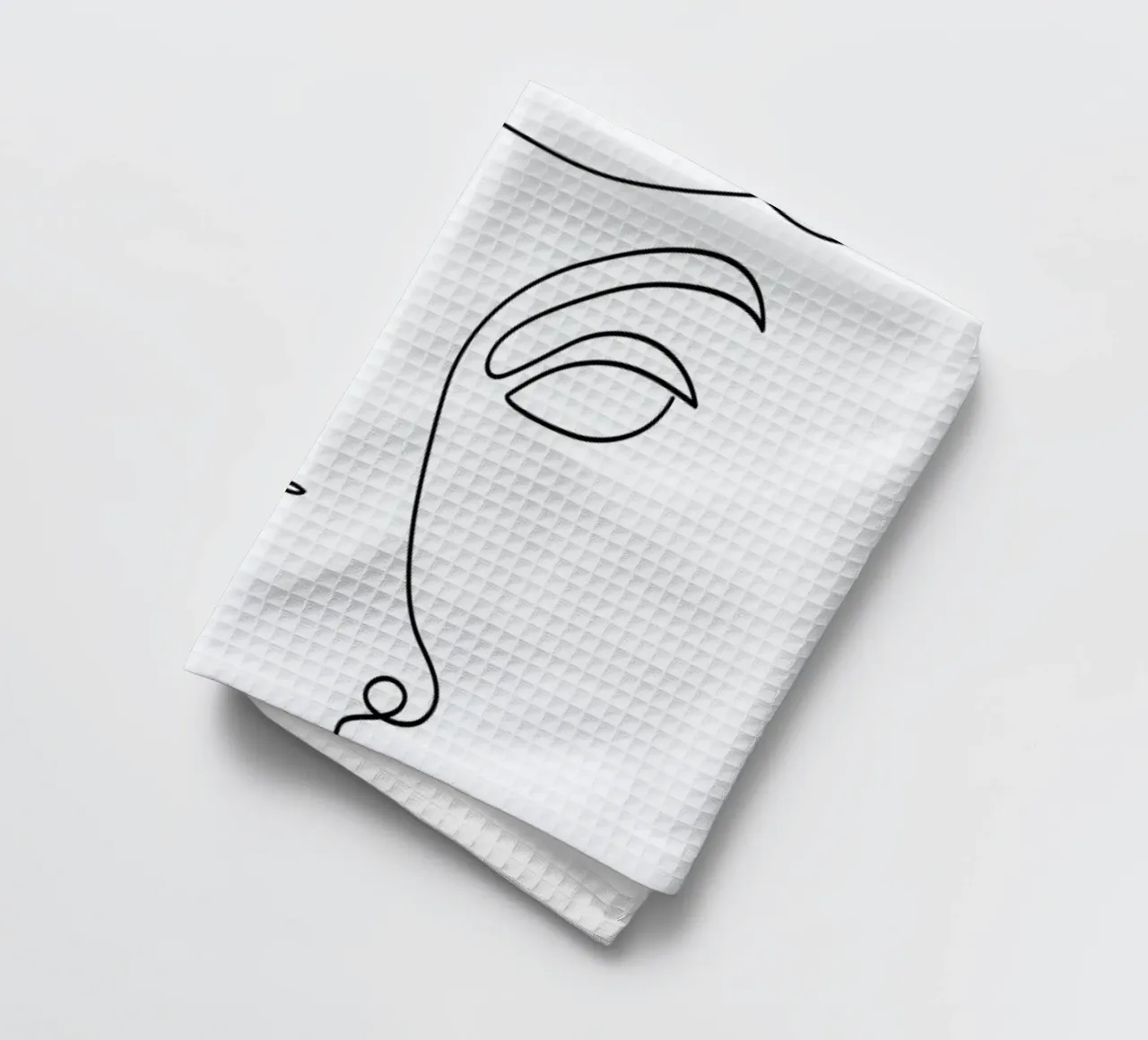 Two Faced tea towel by Honeymoon Hotel