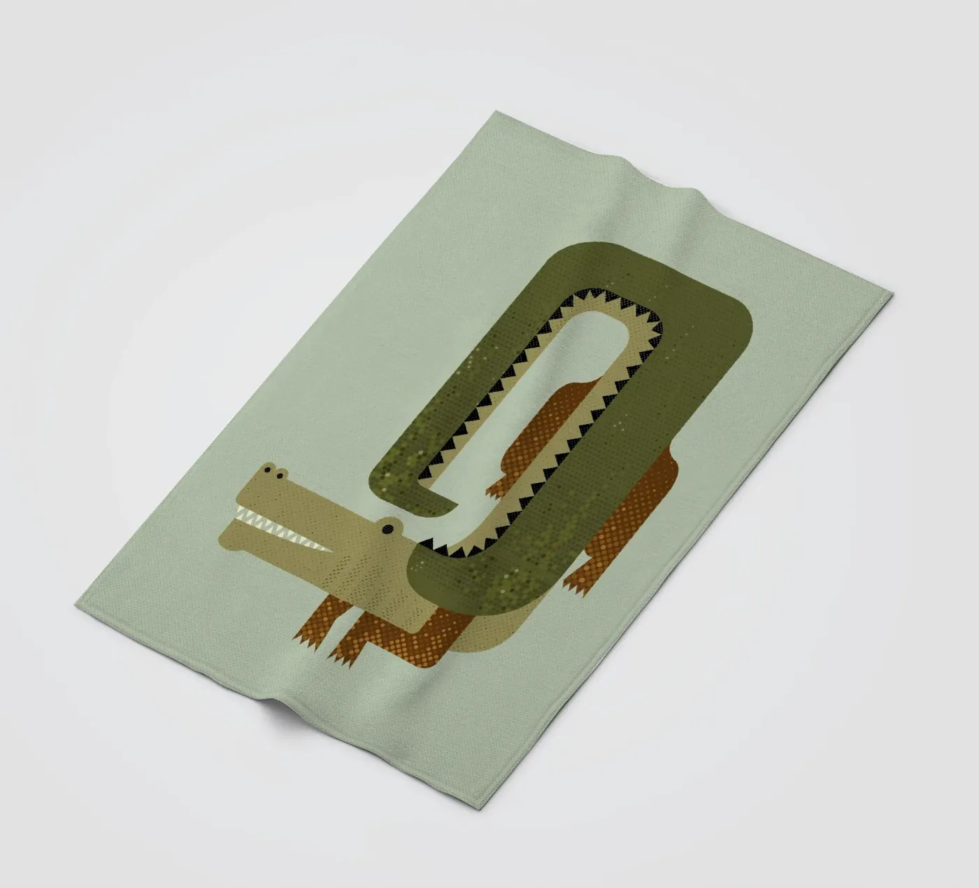 Whimsy Krokodil fleecedeken van The Printed Sparrow