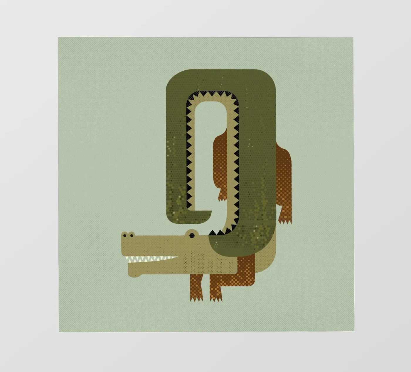 Whimsy Krokodil fotobehang van The Printed Sparrow