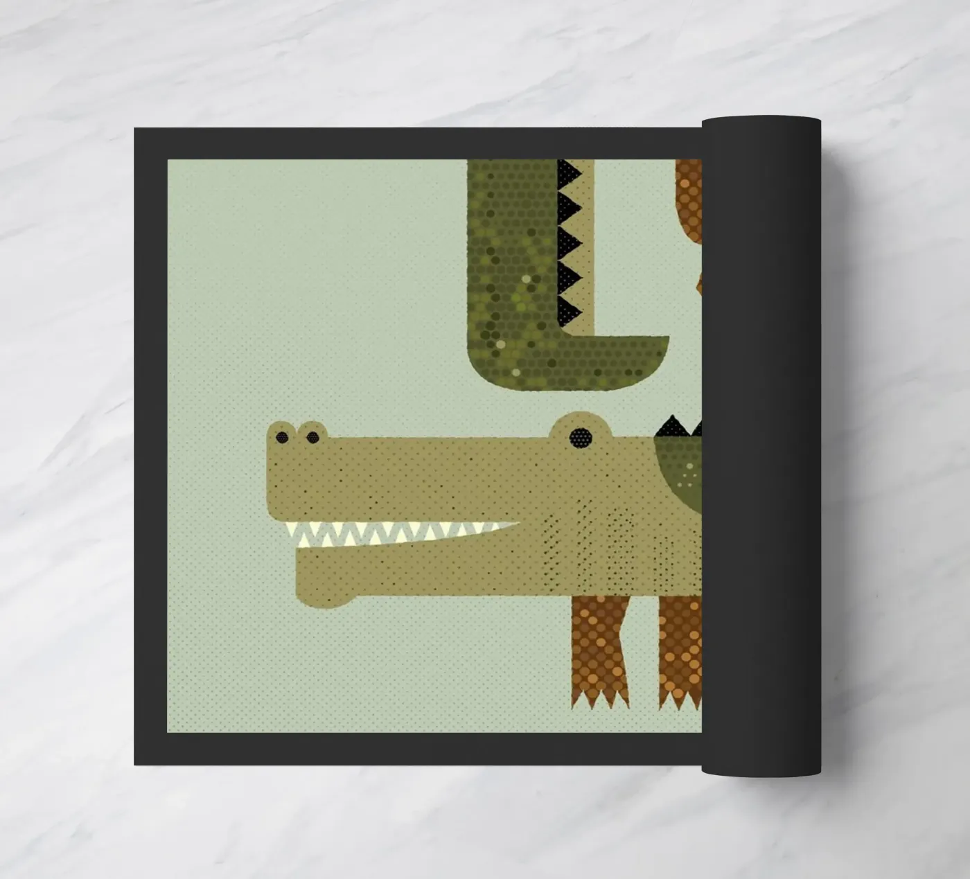 Whimsy Crocodile doormat by The Printed Sparrow