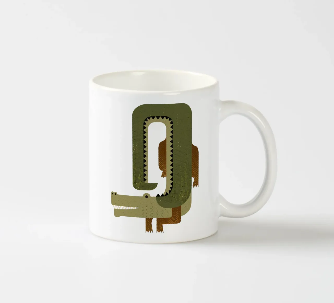 Coccodrillo capriccioso tazza in ceramica da The Printed Sparrow