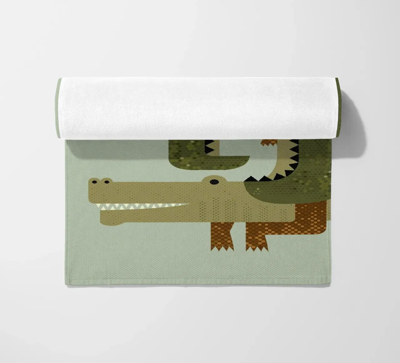 Coccodrillo capriccioso telo mare da The Printed Sparrow