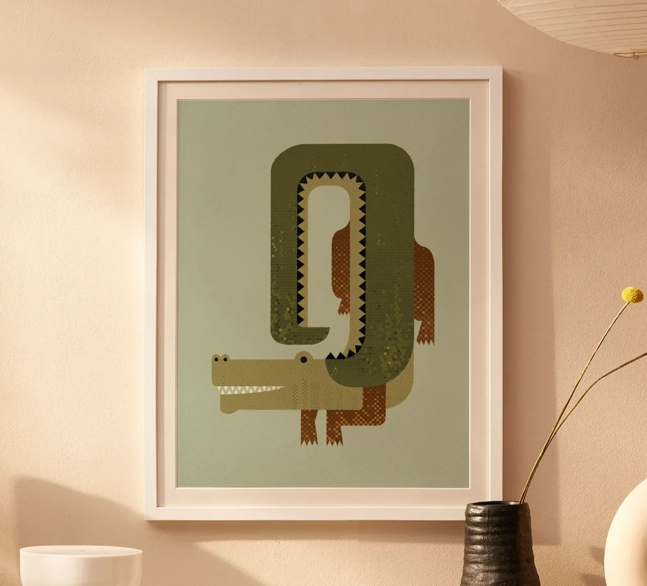 Whimsy Crocodile poster by The Printed Sparrow