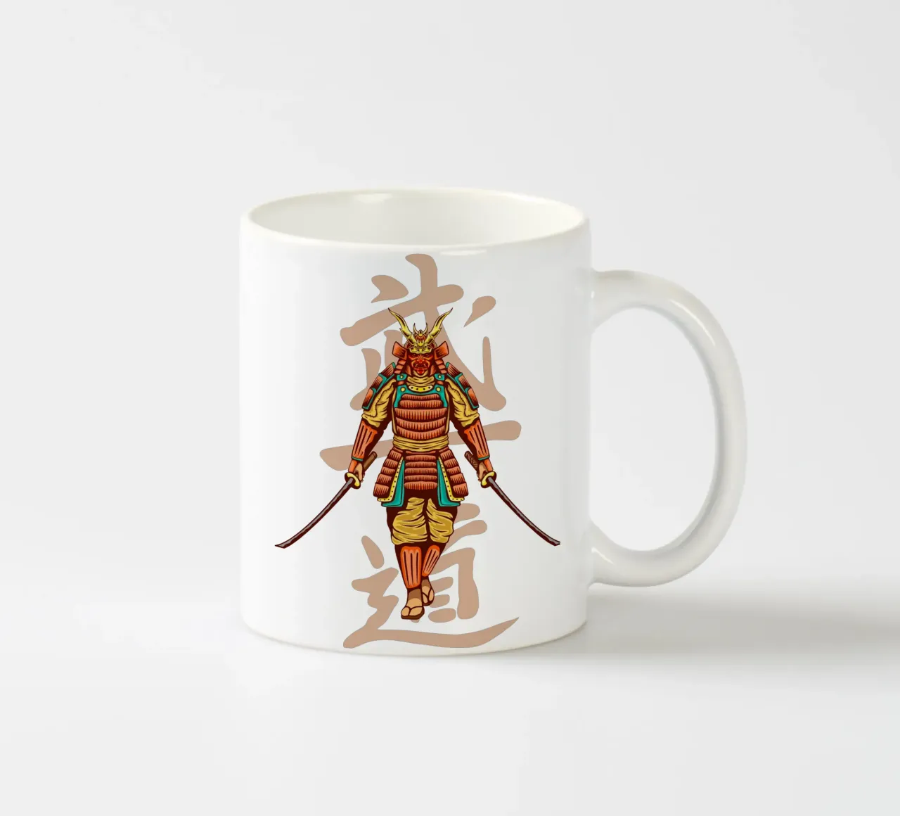 Japans Samurai Kunstontwerp keramische mok van nirwanaart