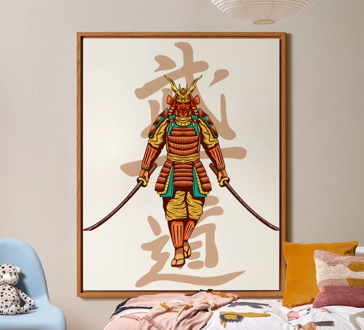 Japanese Samurai Art Design alu-dibond by nirwanaart