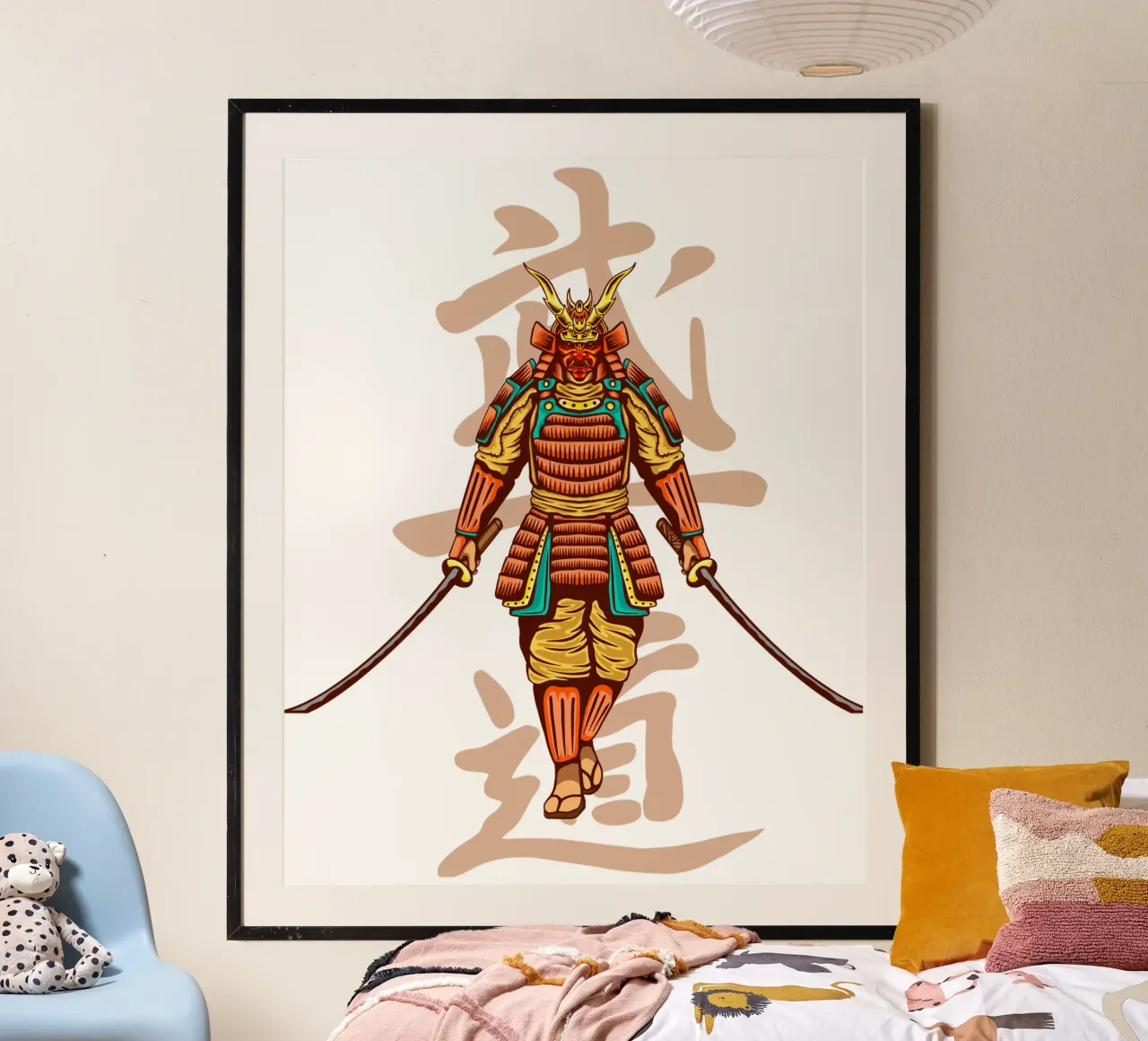 Japans Samurai Kunstontwerp hahnemühle van nirwanaart