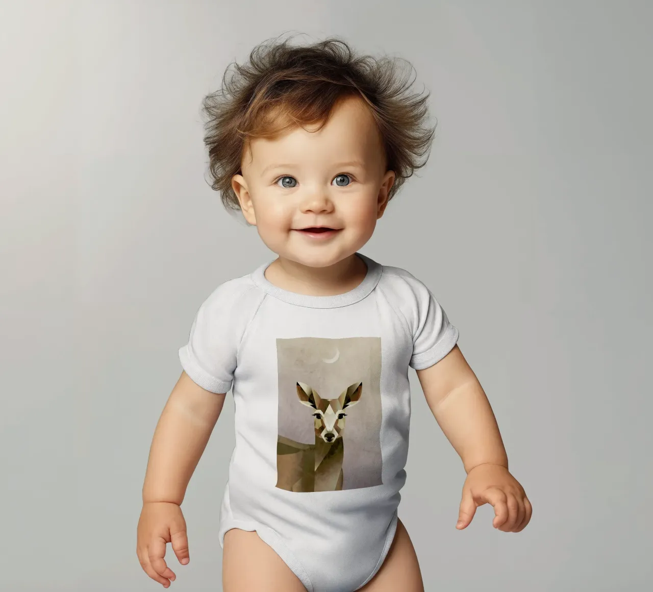 Dawn Deer body neonato maniche corte da A Nordic Girl