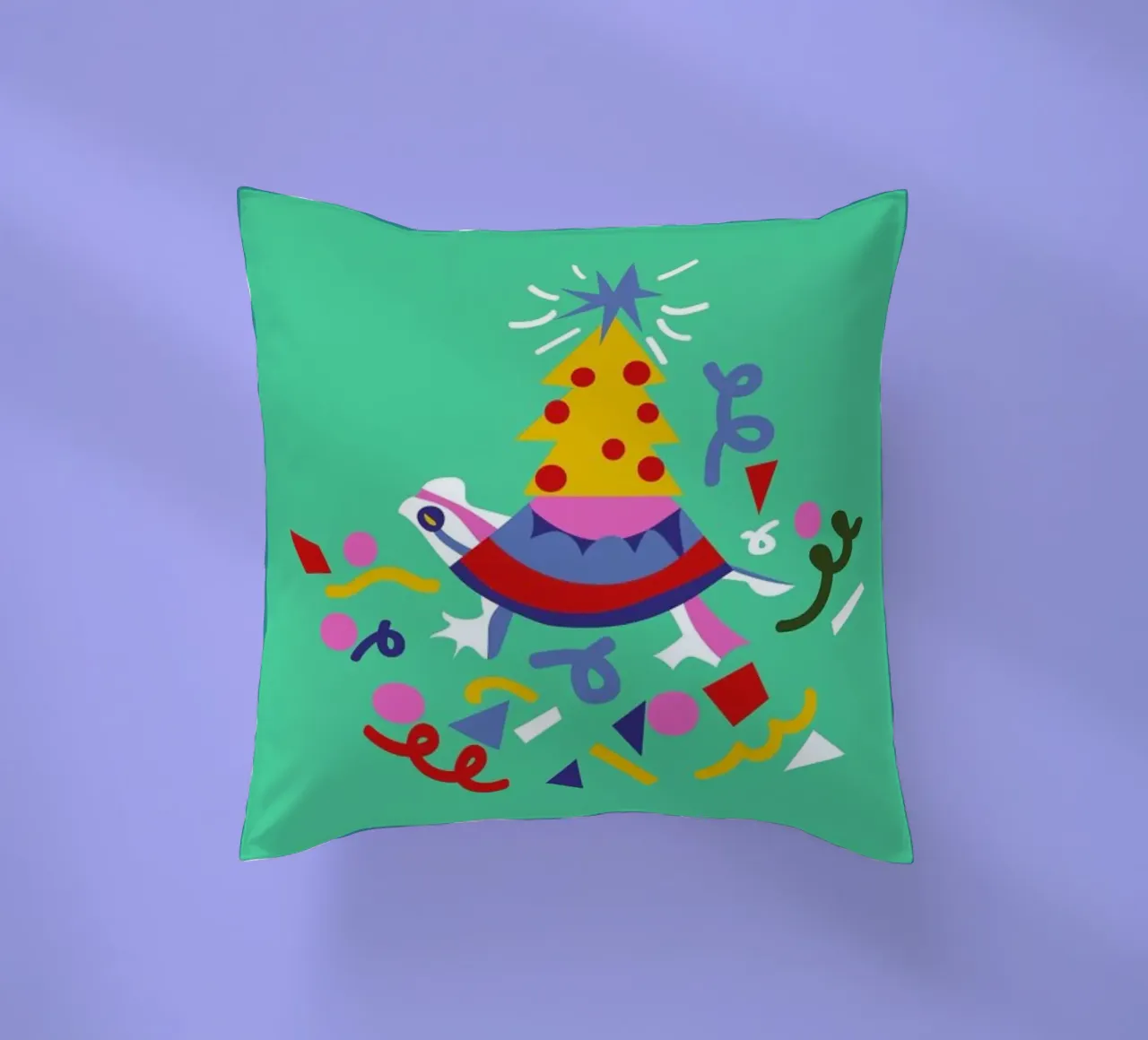 Turtle on Christmas cuscino da Mariery Young