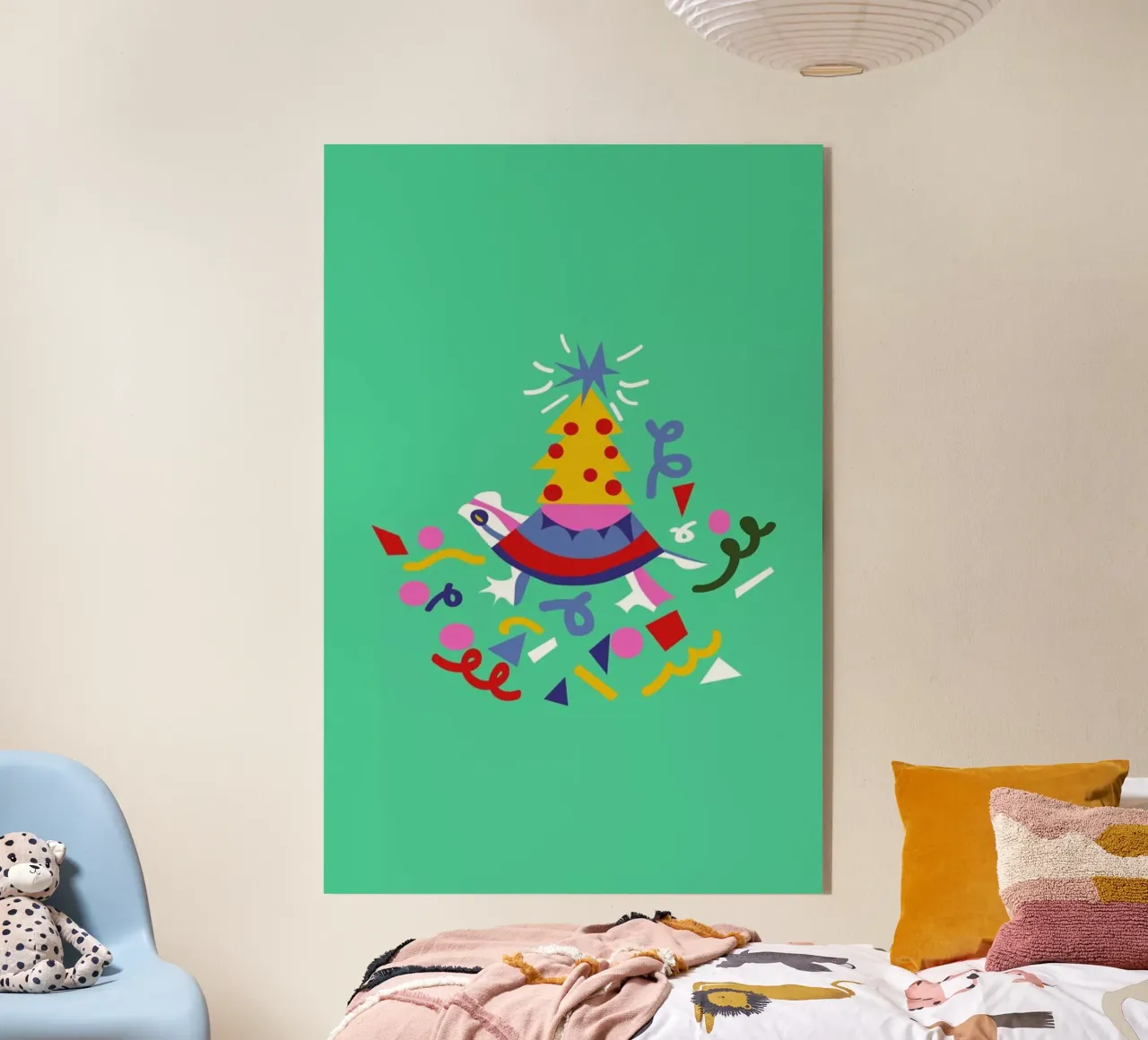 Turtle on Christmas plexiglass da Mariery Young