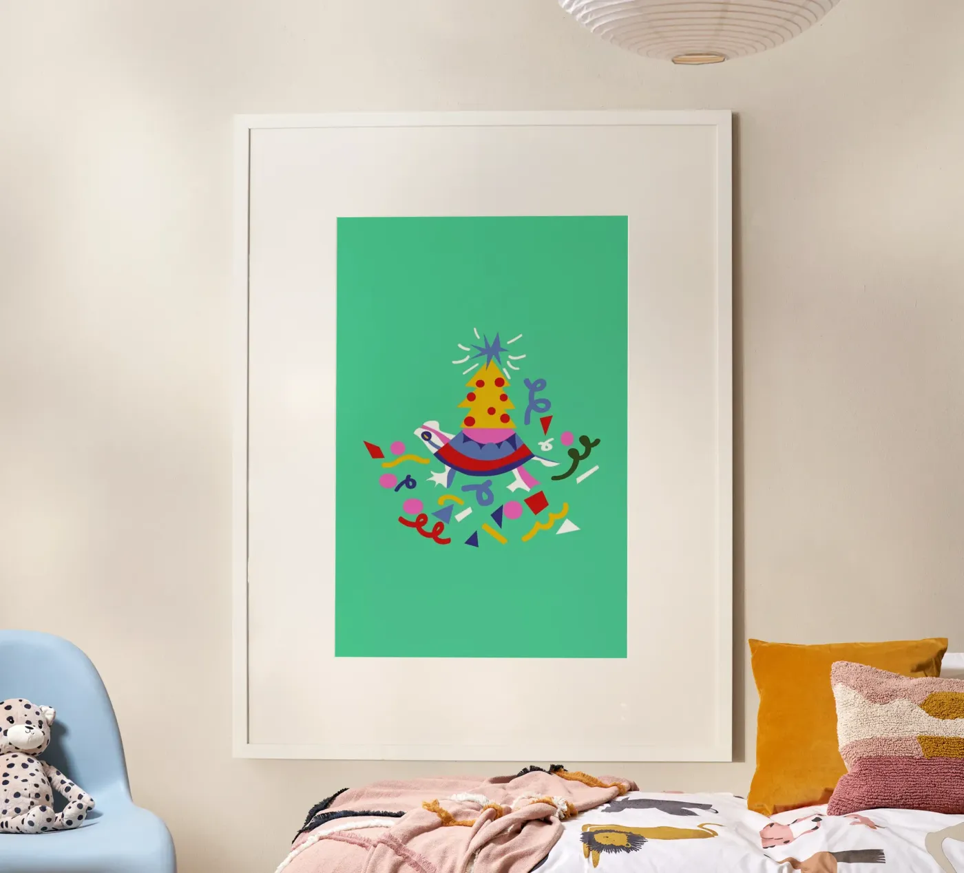 Turtle on Christmas poster da Mariery Young