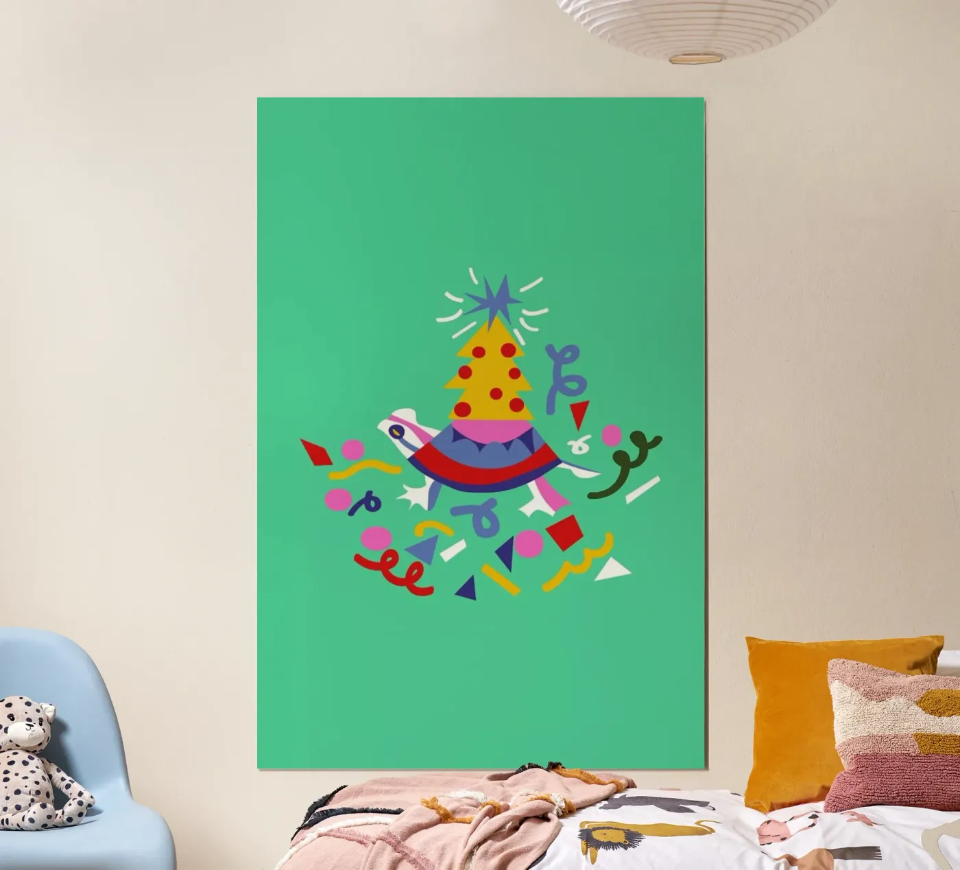 Turtle on Christmas poster da Mariery Young