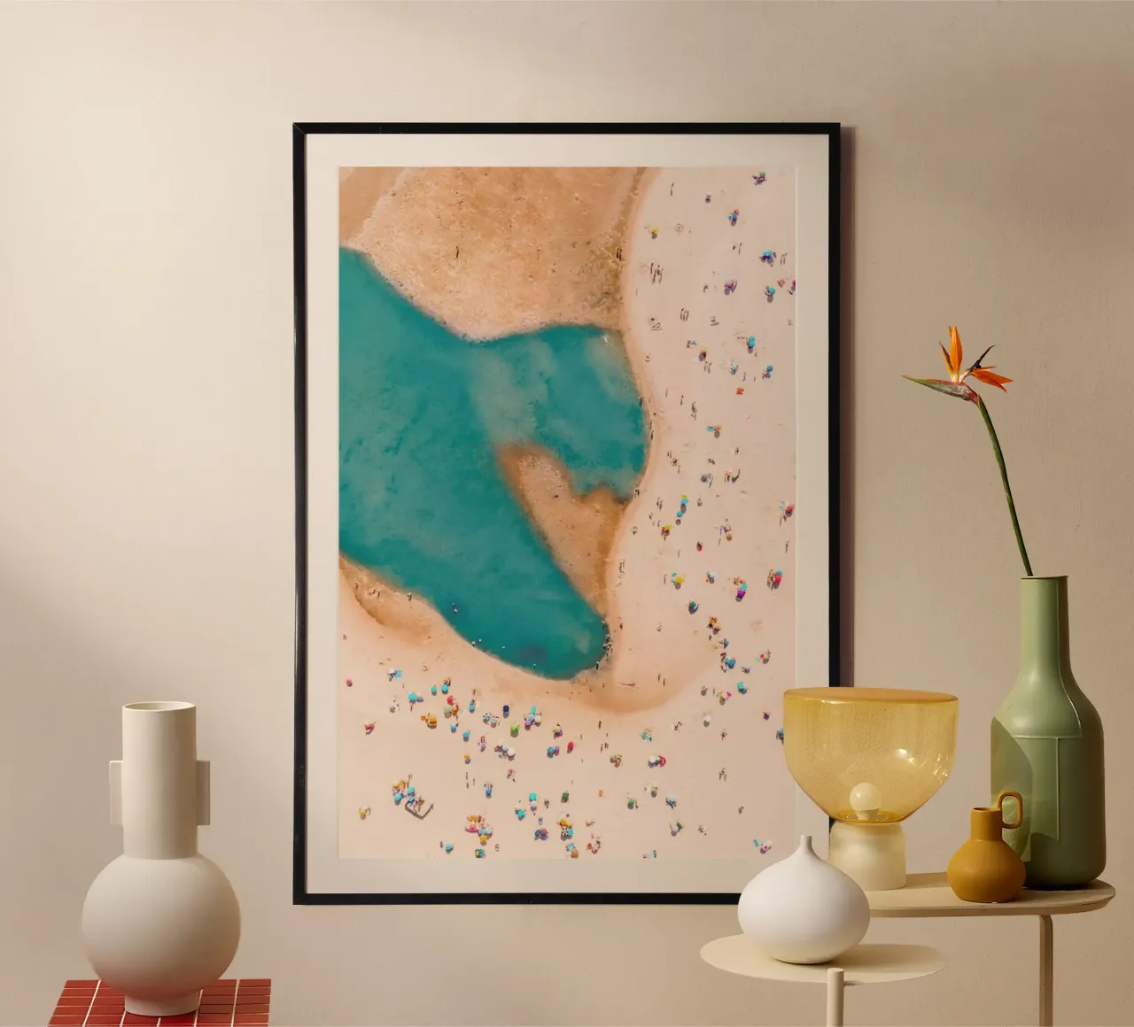 Folds of the Bay by Yoan Santos Guerreiro poster con telaio in plastica da EyeEm Mobile GmbH