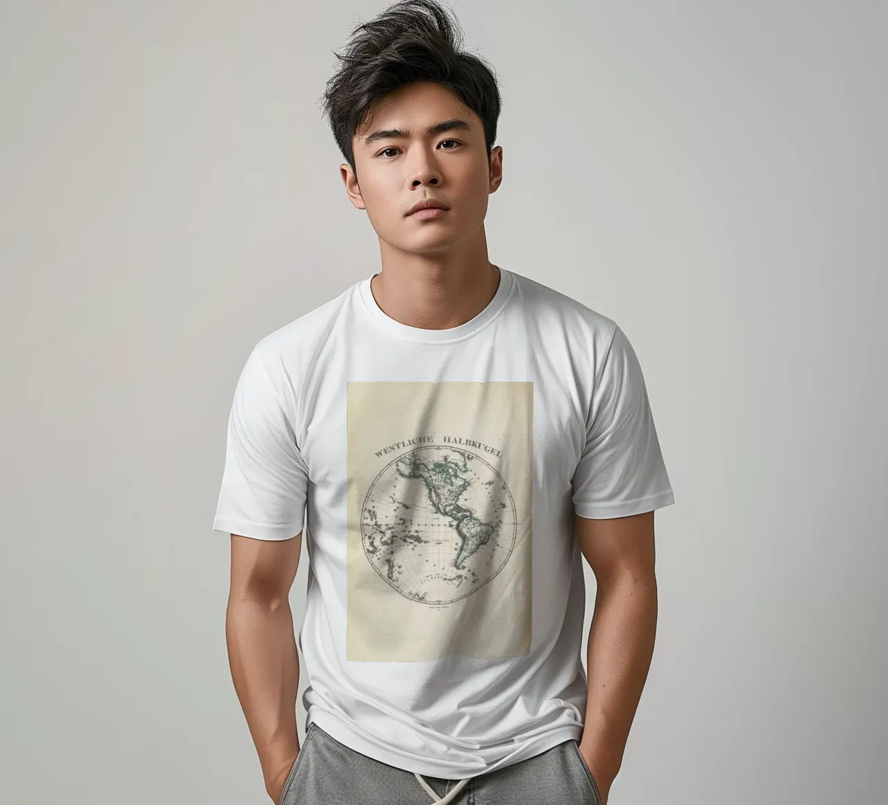 Stieler'S Map Of The Western Hemisphere t-shirt da Artokoloro Quint Lox Ltd